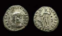 Licinius II, Jupiter Holding Victory with S Reverse, Silvered!